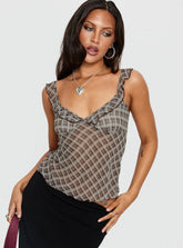 Zayliah Frill Detail Top Wine Check