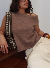 Ashfield Off Shoulder Top Brown