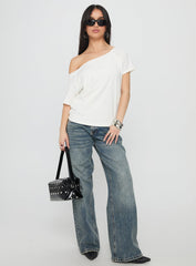 Icon Baby Off Shoulder Top White