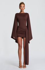 Lucetta Mini Dress - Plum Brown