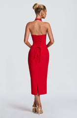 Fiorenza Midi Dress - Red
