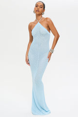 Remy Knit Maxi Dress in Blue
