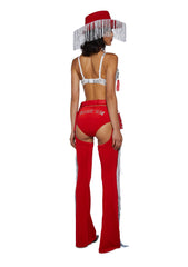 Giddy Up Rhinestone Cowgirl Costume - Red