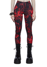 Scream Queen Printed Leggings - Black