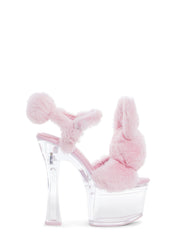 Plush Paws Platform Heels - Pink