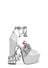 Royal Charm Peep Toe Heels