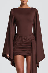 Lucetta Mini Dress - Plum Brown