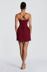 Everette Mini Dress - Burgundy