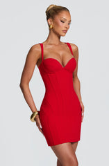 Pareesa Mini Dress - Red