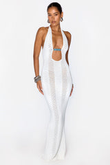 Azura Knit Maxi Dress in White