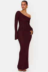 Darcy Knit Maxi Dress in Purple