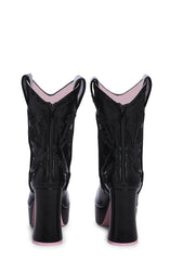 Follow The Sunset Cowboy Boots - Black