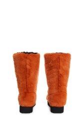 Plush Pumpkin Slipper Boots