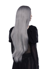 Straight Wig With Center Part - Gray